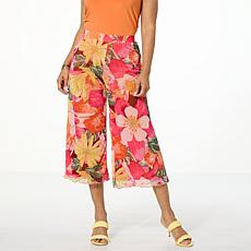 "As Is" Antthony Printed Mesh Pull-On Capri Pant