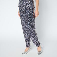 "As Is" Antthony Sequin-Embellished Knit Harem Pant