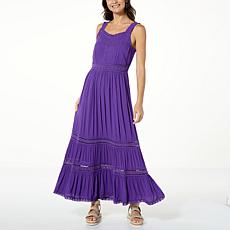 "As Is" Antthony Smocked Back Ruffle Strap Sleeveless Maxi Dress