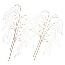 "As Is" august & leo Branch Picks with Cascading Jewels Set of 4