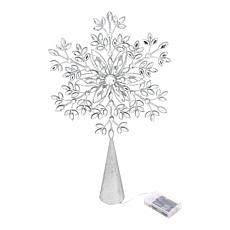 "As Is" august & leo LED Jeweled Snowflake Tree Topper