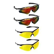 "As Is" Bell + Howell 4 Pairs Polarized Night and Day TacGlasses