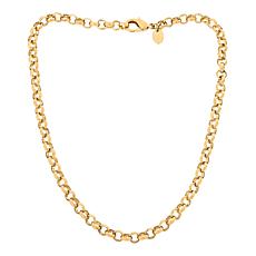 "As Is" Bellezza 17" Bronze Polished Rolo-Link Chain Necklace