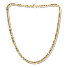 "As Is" Bellezza 18" Bronze Polished Double Curb-Link Chain Necklace