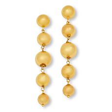 "As Is" Bellezza Bronze Chain-Link Ball Drop Earrings