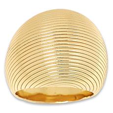 "As Is" Bellezza Bronze Striped Textured Bombe Ring