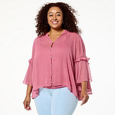 "As Is" C Wonder by Christian Siriano Chiffon Drama Top