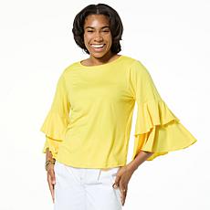 "As Is" C Wonder by Christian Siriano Flounce Sleeve Top