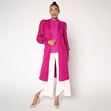 "As Is" C Wonder by Christian Siriano Luxe Yarn Mixed Media Cardigan