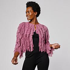 "As Is" C Wonder by Christian Siriano Mesh Ruffle Tie Top