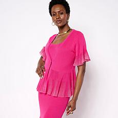 "As Is" C Wonder Pleat Knit Sweater Topper