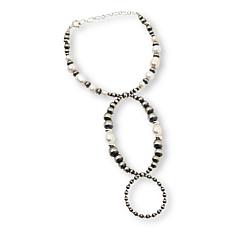 "As Is" Chaco Canyon Freshwater Pearl & Silver Bead Princess Bracelet