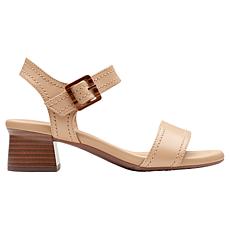 "As Is" Clarks Collection Desirae Coast Leather Heeled Sandal