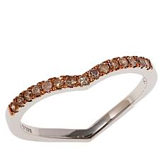 "As Is" Colleen Lopez 1/5ctw Diamond Sterling Silver V-Band Ring