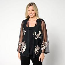 "As Is" Colleen Lopez Printed Mesh Topper