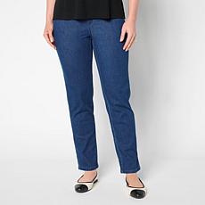 "As Is" Colleen Lopez Pull-On Denim Slim Leg "BLT" Jean