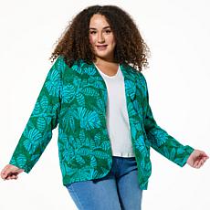 "As Is" Colleen Lopez Woven Eyelet Blazer