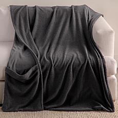 "As Is" Comfort Code Marshmallow Sherpa Knit Throw Blanket with Foo...