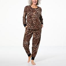 "As Is" Comfort Code Ribbed Detail Waffle Knit Jogger PJ Set