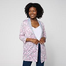 "As Is" Comfort Code Soft & Light Twin Print Cardigan