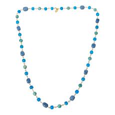 "As Is" Connie Craig Carroll Jewelry Nola 36" gemstone Beaded Necklace