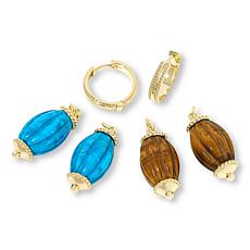 "As Is" Connie Craig Carroll Julia Hoop Interchangeable Drop Earrings