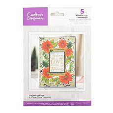 "As Is" Crafter's Companion Poinsettia Stamp, Die & 3D Emboss Folder