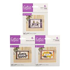 "As Is" Crafter's Companion Spooky Sentiment Frame Stamp and Die Sets