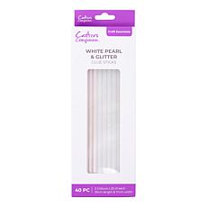 "As Is" Crafter's Companion White Pearl and Glitter Glue Sticks - S...