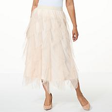 "As Is" Curations x Debbie Denmon Mesh Ruffle Maxi Skirt
