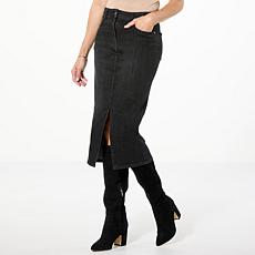 "As Is" Curations x Nicole Hickl Stretch Denim Pencil Skirt