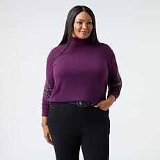 "As Is" DG2 by Diane Gilman Brushed Sweater Knit Turtleneck