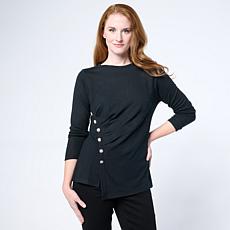 "As Is" DG2 by Diane Gilman Crystal Button Detail Top