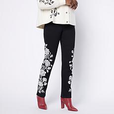 "As Is" DG2 by Diane Gilman Embroidered New Classic Stretch Denim