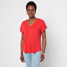 "As Is" DG2 by Diane Gilman Everyday Jersey Dolman Sleeve Tee with ...