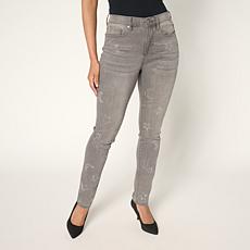 "As Is" DG2 by Diane Gilman NC Stretch Denim Embellished Skinny Jean