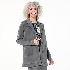 "As Is" DG2 by Diane Gilman New Classic Stretch Denim City Coat