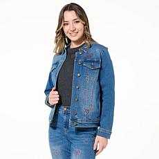 "As Is" DG2 by Diane Gilman New Classic Stretch Denim Embellished J...