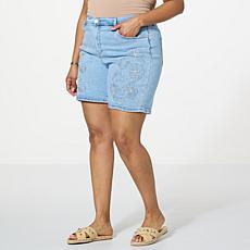 "As Is" DG2 by Diane Gilman New Classic Stretch Denim Essential Short