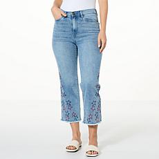 "As Is" DG2 by Diane Gilman New Classic Stretch Embellished Wide Le...