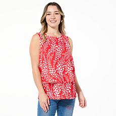 "As Is" DG2 by Diane Gilman Printed Combo Easy Tank
