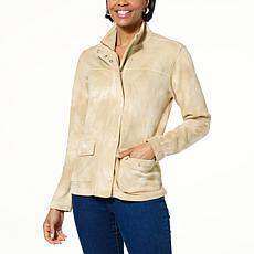 "As Is" DG2 by Diane Gilman Tie-Dye Knit Field Jacket