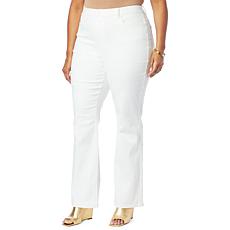"As Is" DG2 by Diane Gilman Virtual Stretch Bootcut Jean - White