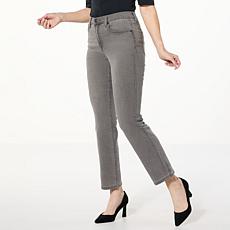 "As Is" DG2 by Diane Gilman Virtual Stretch Denim Straight-Leg Ankl...