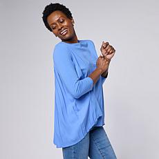 "As Is" Diane Gilman Pleated Back Swing Knit Top