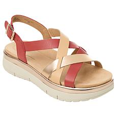 "As Is" easy spirit Indie Leather Platform Sandal