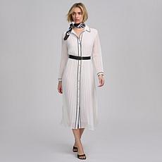 "As Is" Elle Get the Look Contrast Trim Pleated Dress