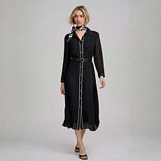 "As Is" Elle Get the Look Contrast Trim Pleated Dress