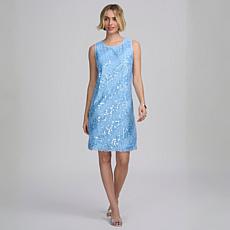 "As Is" ELLE Get the Look Sequin Overlay Sleeveless Dress