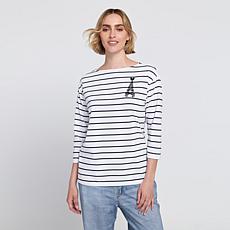 "As Is" Elle Get the Look Striped Graphic Tee